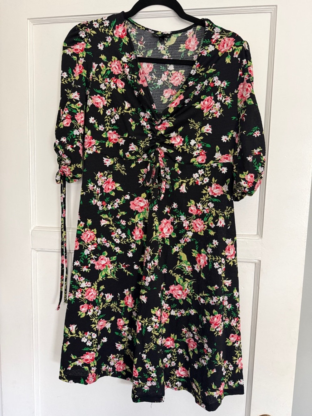 Topshop MATERNITY Black Floral Dress size 8
